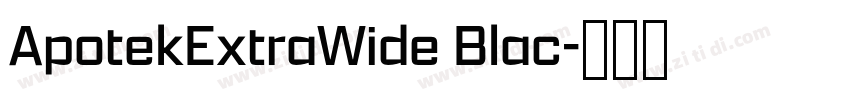 ApotekExtraWide Blac字体转换